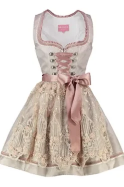 KRÜGER MADL Mini Dirndl rosa geblümt 419068