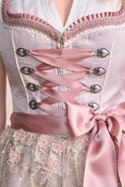 KRÜGER MADL Mini Dirndl rosa geblümt 419068