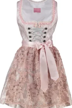 KRÜGER MADL Mini Dirndl rosa geblümt Lia