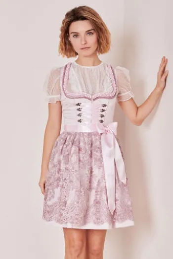 KRÜGER MADL Mini Dirndl rosa Paisleymuster Paulin