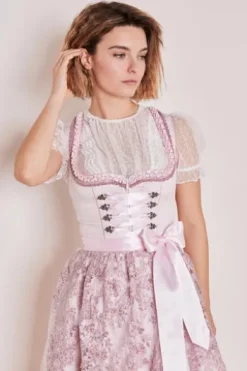 KRÜGER MADL Mini Dirndl rosa Paisleymuster Paulin