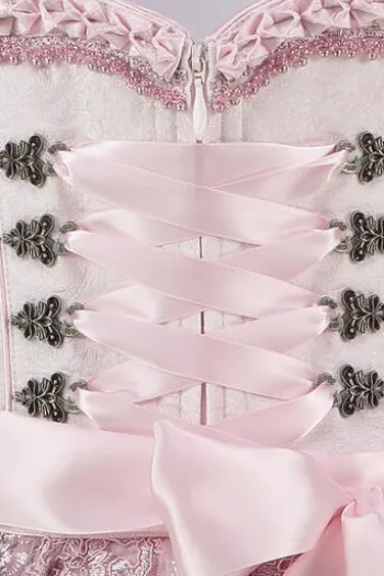 KRÜGER MADL Mini Dirndl rosa Paisleymuster Paulin