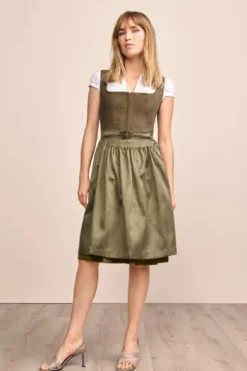 KRÜGER MADL MIni Dirndl schilf Evi 60er Rocklänge