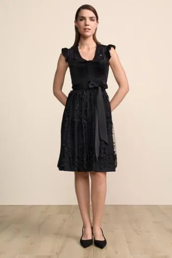 KRÜGER MADL Mini Dirndl schwarz Lovira (60 cm)