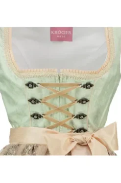 KRÜGER MADL Mini Dirndl türkis geblümt Lujana