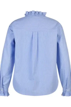 LECOMTE Bluse himmel gestreift Langarm