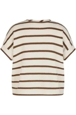 LECOMTE Shirt nougat gestreift