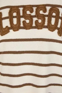 LECOMTE Shirt nougat gestreift