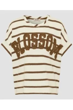 LECOMTE Shirt nougat gestreift
