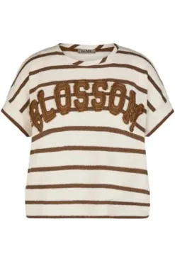 LECOMTE Shirt nougat gestreift