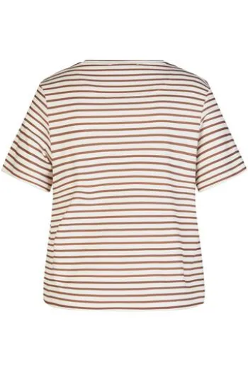 LECOMTE Shirt nougat gestreift