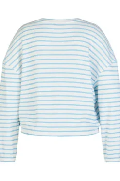 LECOMTE Sweatshirt lichtblau gestreift