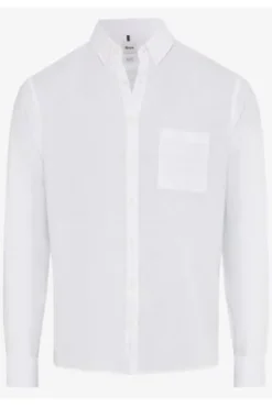 Leinen Hemd Daniel white Modern Fit Langarm