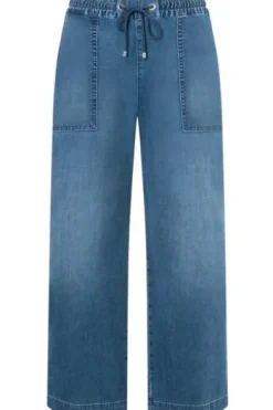 MAC JEANS - CULOTTE, Super soft summer denim blau