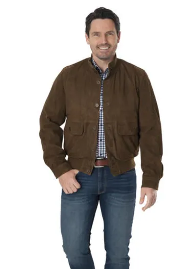 MADDOX Leder-Blouson Gunter braun