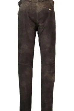 MADDOX Leder-Hose dunkelbraun Ziegenveloursleder