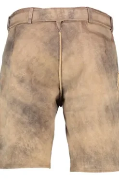 MADDOX Leder Shorts Birchsee zinn