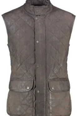 MADDOX Leder Weste Alaska dunkelbraun