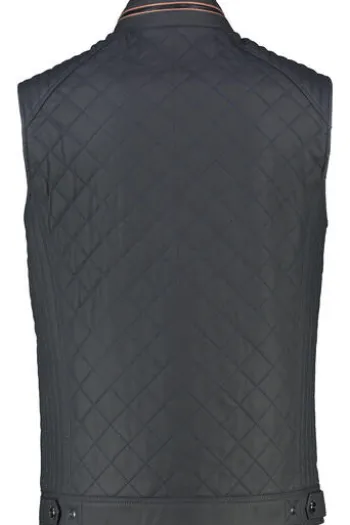 MADDOX Leder Weste Zeus navy