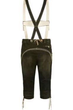 MADDOX Wildbock Lederkniebundhose dunkelbraun
