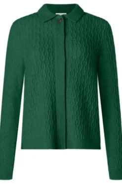 MAERZ Muenchen Strickjacke Knopf 1/1 Arm bottle green