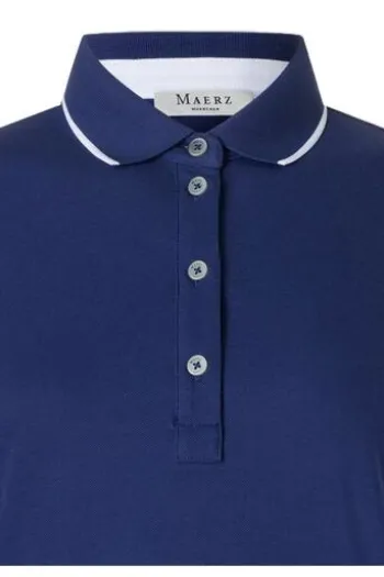 MAERZ Piqué Polo Shirt midnight sail- blau 3/4-Arm