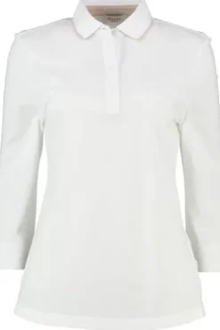 MAERZ Piqué Polo Shirt weiß 3/4-Arm