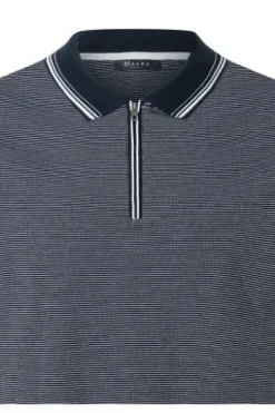 MAERZ Polo-Shirt dawn blue gestreift Regular Fit