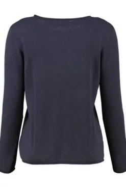 MAERZ Pullover marine extrafeine Merinowolle