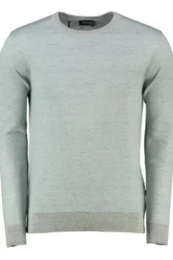 MAERZ Pullover Rundhals mit Leinen iced mint