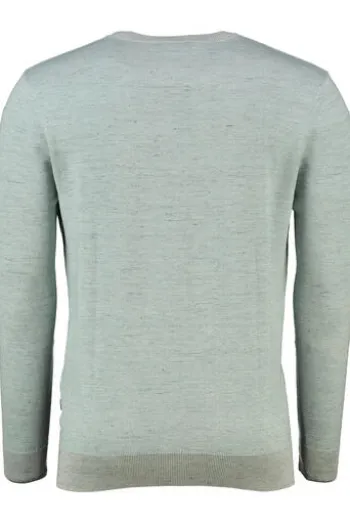 MAERZ Pullover Rundhals mit Leinen iced mint