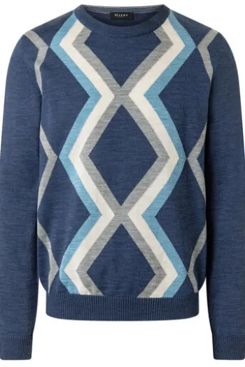 MAERZ Rundhals Pullover deep sea