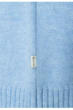 MAERZ Rundhals-Pullover hellblau aus hochwertiger Merinowolle