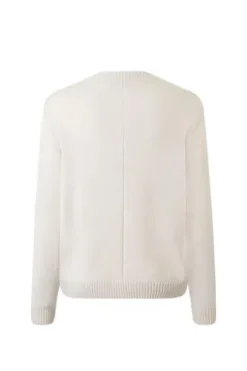 MAERZ Rundhals-Pullover natur aus hochwertiger Merinowolle