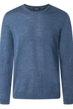 MAERZ Rundhals Pullover nimes blue Modern Fit
