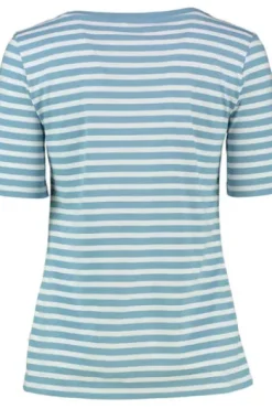 MAERZ Shirt blau gestreift in softer Baumwoll-Mixqualität