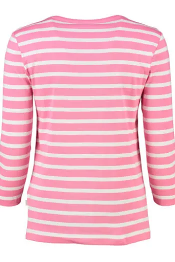 MAERZ Shirt chateau rose gestreift in softer Baumwoll-Mixqualität