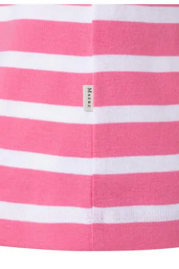 MAERZ Shirt chateau rose gestreift in softer Baumwoll-Mixqualität