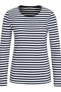 MAERZ Shirt marine gestreift langarm