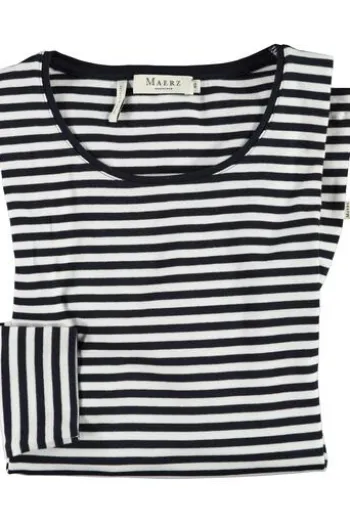 MAERZ Shirt marine gestreift langarm