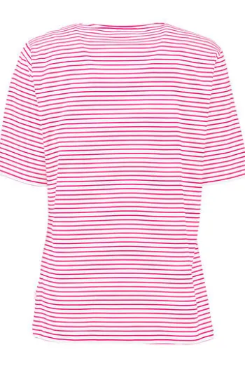 MAERZ Shirt pink gestreift in hautfreundlicher Stretch-Qualität