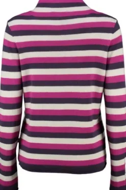 MAERZ Stehbund-Pullover pink gestreift