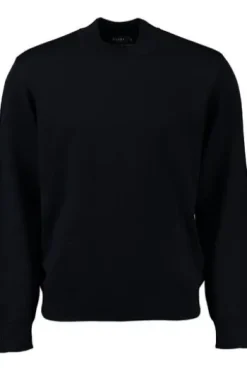 MAERZ Stehkragen Pullover marine aus Merinowolle