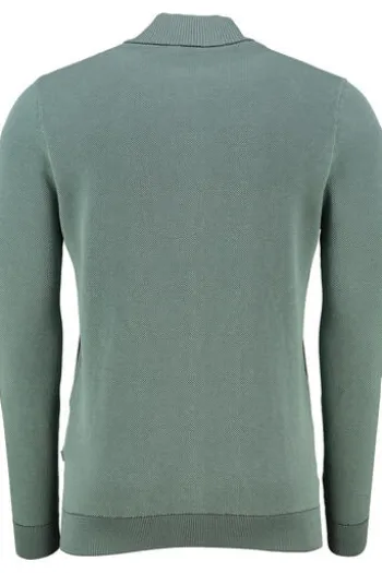 MAERZ Strickjacke grün Strukturmuster