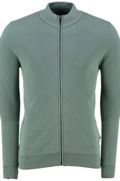 MAERZ Strickjacke grün Strukturmuster