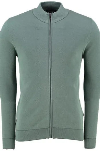 MAERZ Strickjacke grün Strukturmuster
