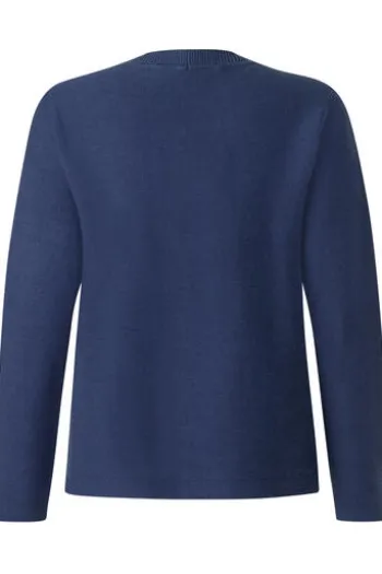 MAERZ Strickjacke midnight sail- blau in Organic-Baumwoll-Qualität