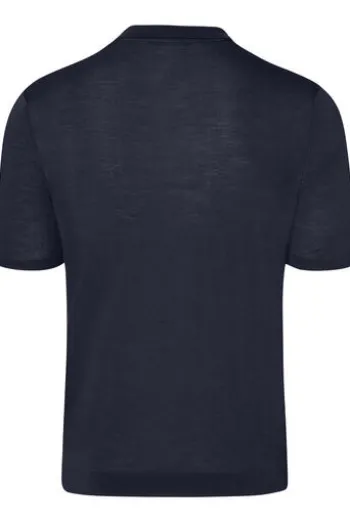MAERZ Strick Polo Shirt marine Modern Fit
