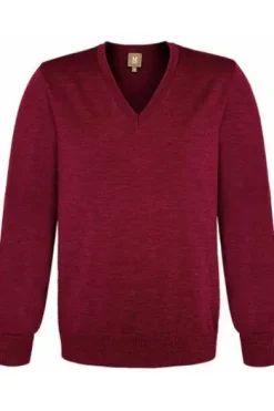 MAERZ V-Ausschnitt Pullover bordeaux