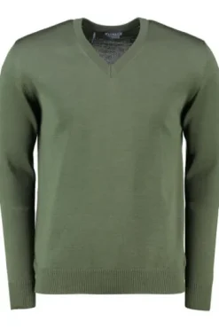 MAERZ V-Ausschnitt Pullover moos garden